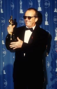 Jack Nicholson with his Academy Award