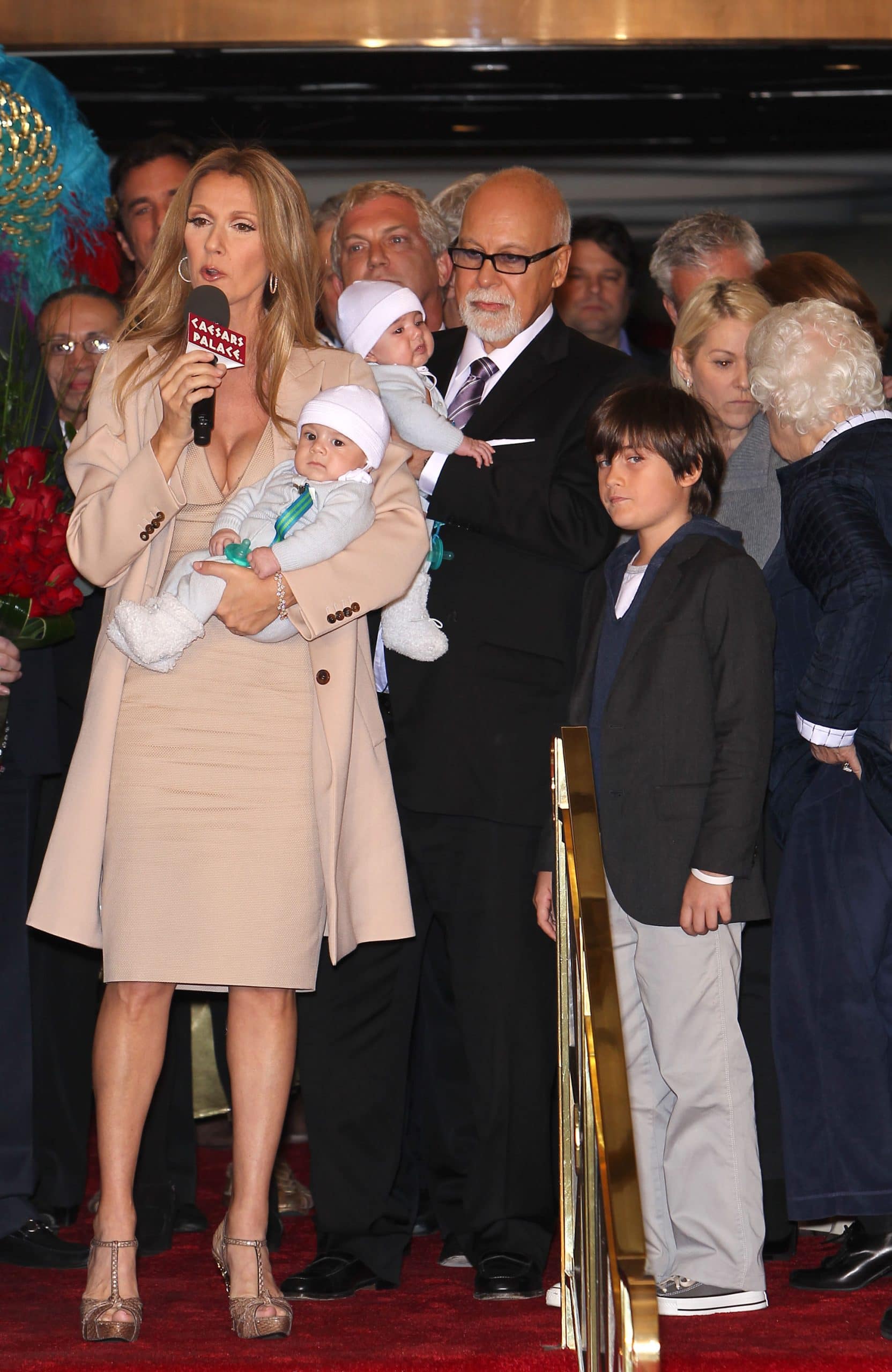 Celine Dion, Rene Angelil, Eddy and Nelson Angelil, Rene-Charles Angelil