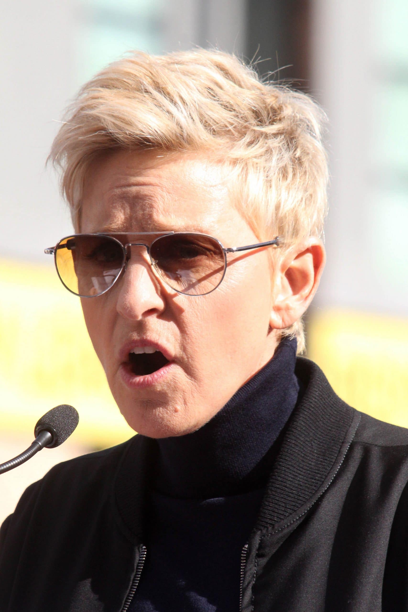Ellen DeGeneres at the Pharrell Williams Star on the Hollywood Walk of Fame