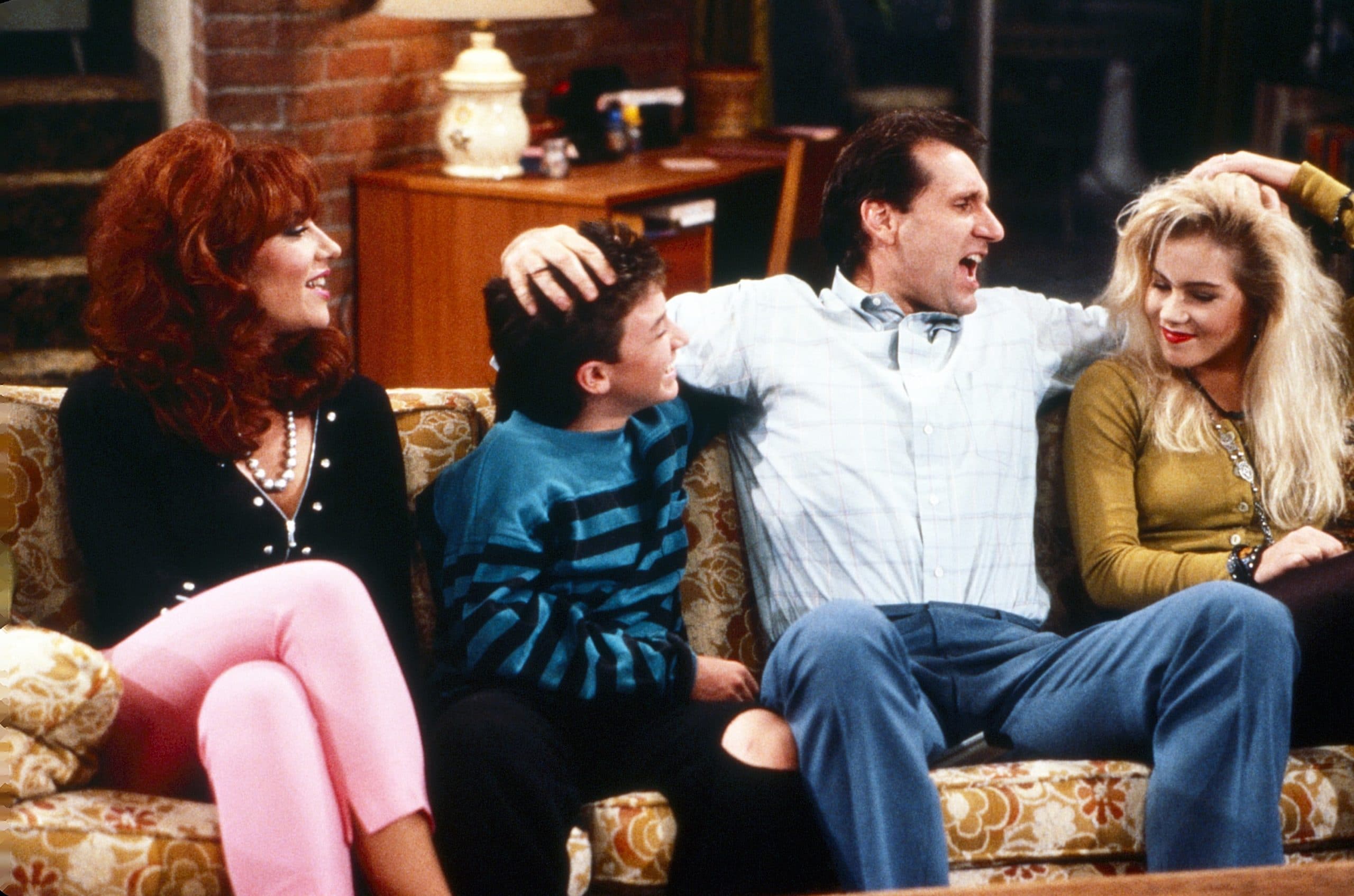 MARRIED...WITH CHILDREN, from left: Katey Sagal, David Faustino, Ed O'Neill, Christina Applegate