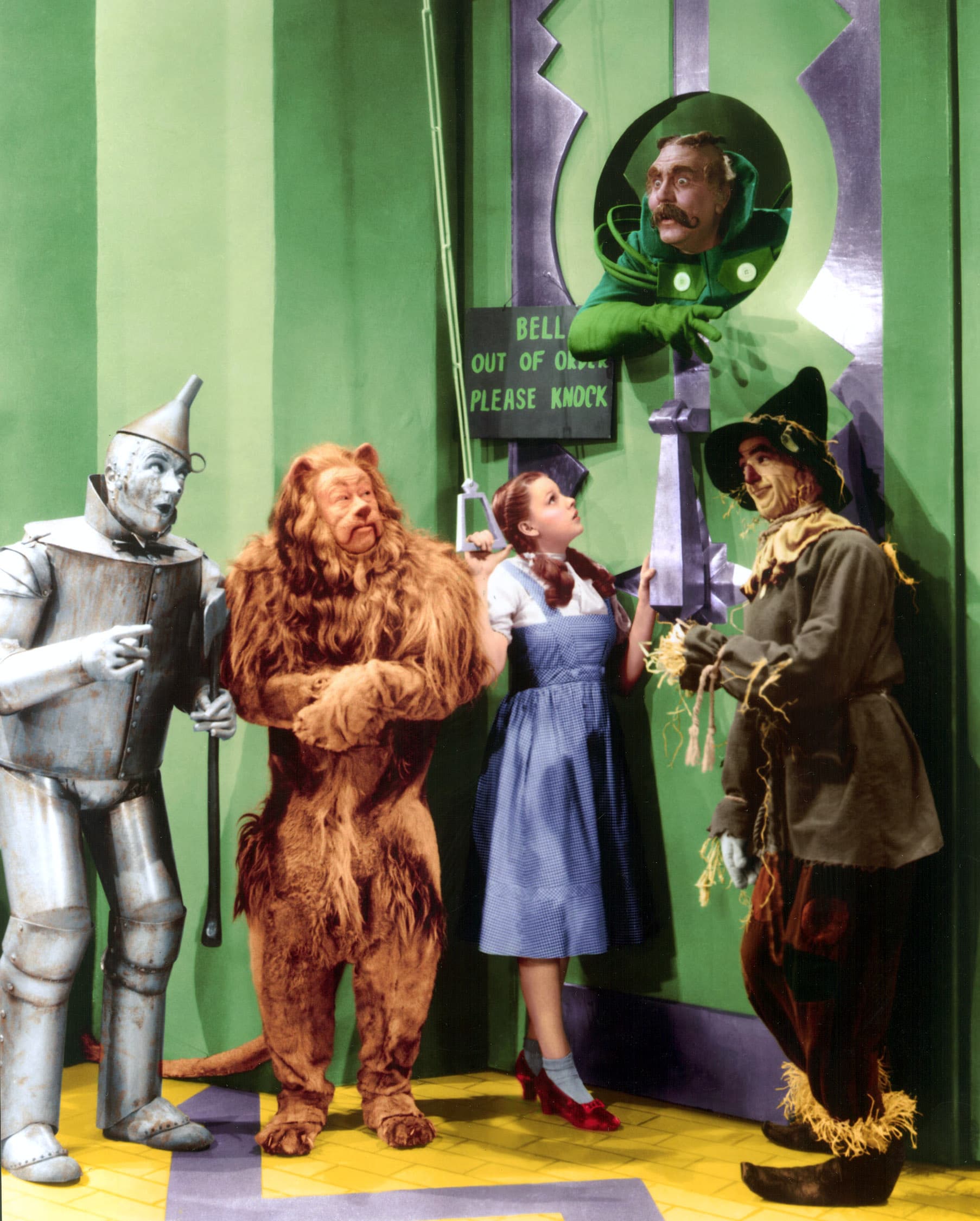 THE WIZARD OF OZ, Jack Haley, Bert Lahr, Judy Garland, Frank Morgan, Ray Bolger, 1939