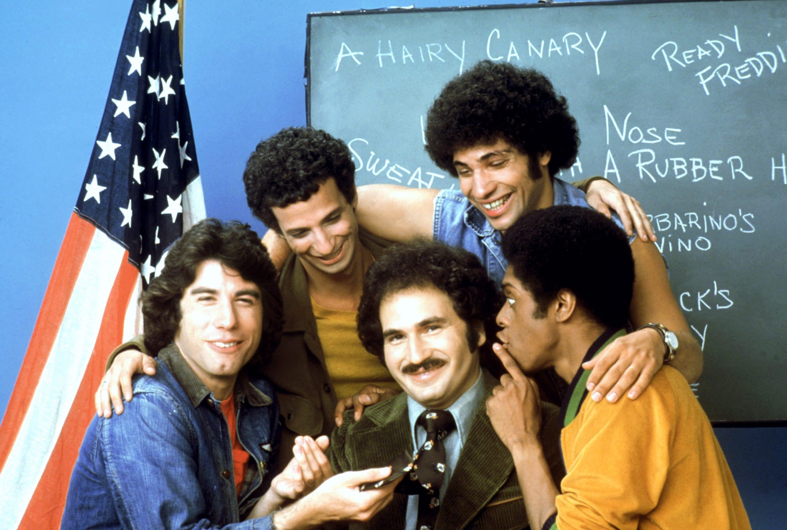 WELCOME BACK, KOTTER, John Travolta, Ron Palillo, Gabe Kaplan, Robert Hegyes, Lawrence Hilton-Jacobs, 1975-79