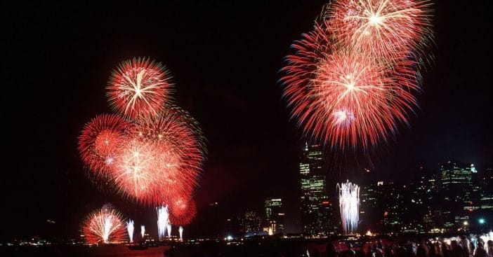 Fireworks over New York