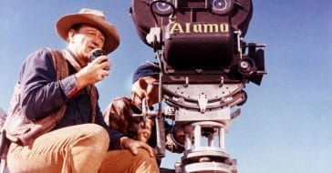 John Wayne working on 'The Alamo'