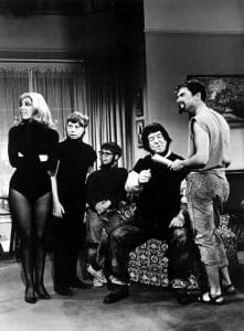 Meredith MacRae, Stanley Livingston, Barry Livingston, William Frawley, Tim Considine from My Three Sons