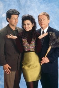 THE NANNY, from left: Charles Shaughnessy, Fran Drescher, Daniel Davis