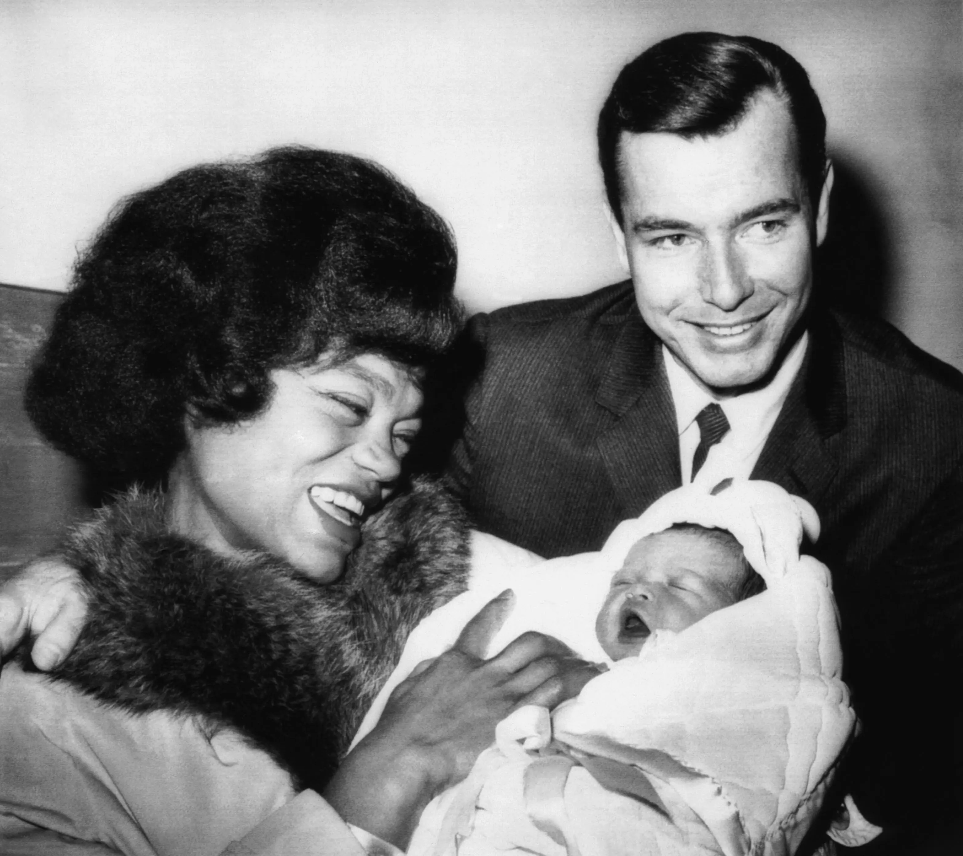 Eartha Kitt, left, her husband, William McDonald, and their daughter, Kitt McDonald