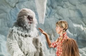 LAND OF THE LOST, (from left): Jon Locke (as The Abominable Snowman), Kathy Coleman