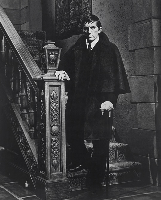 Jonathan Frid in full costume as Barnabas Collins