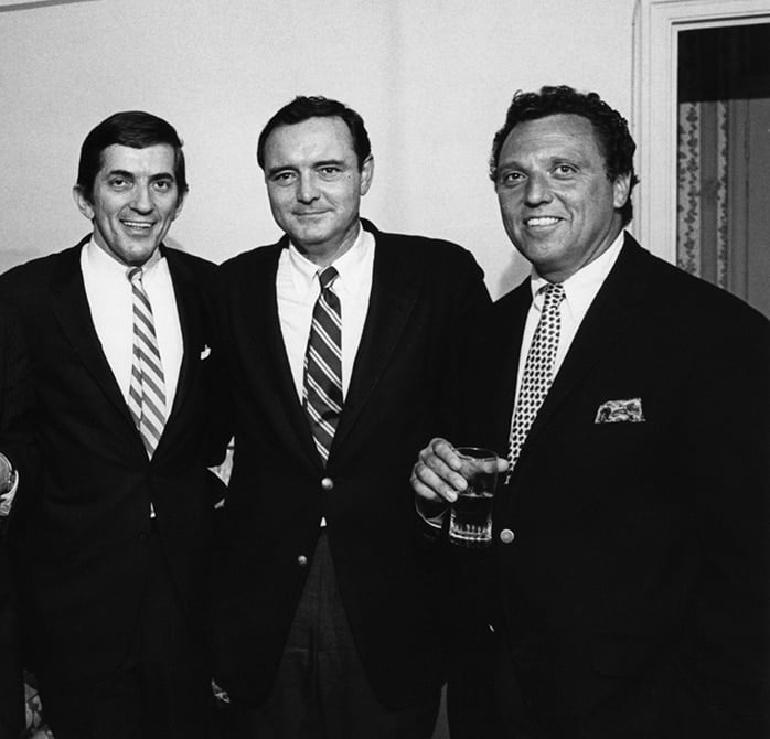 Jonathan Frid with Dark Shadows producer Robert Costello and creator Dan Curtis