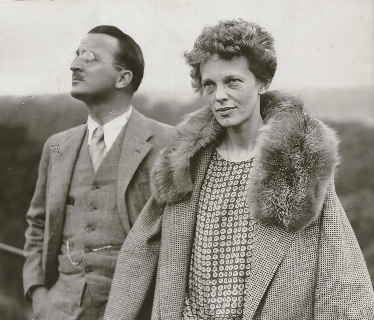 Amelia Earhart and husband George Putnam 