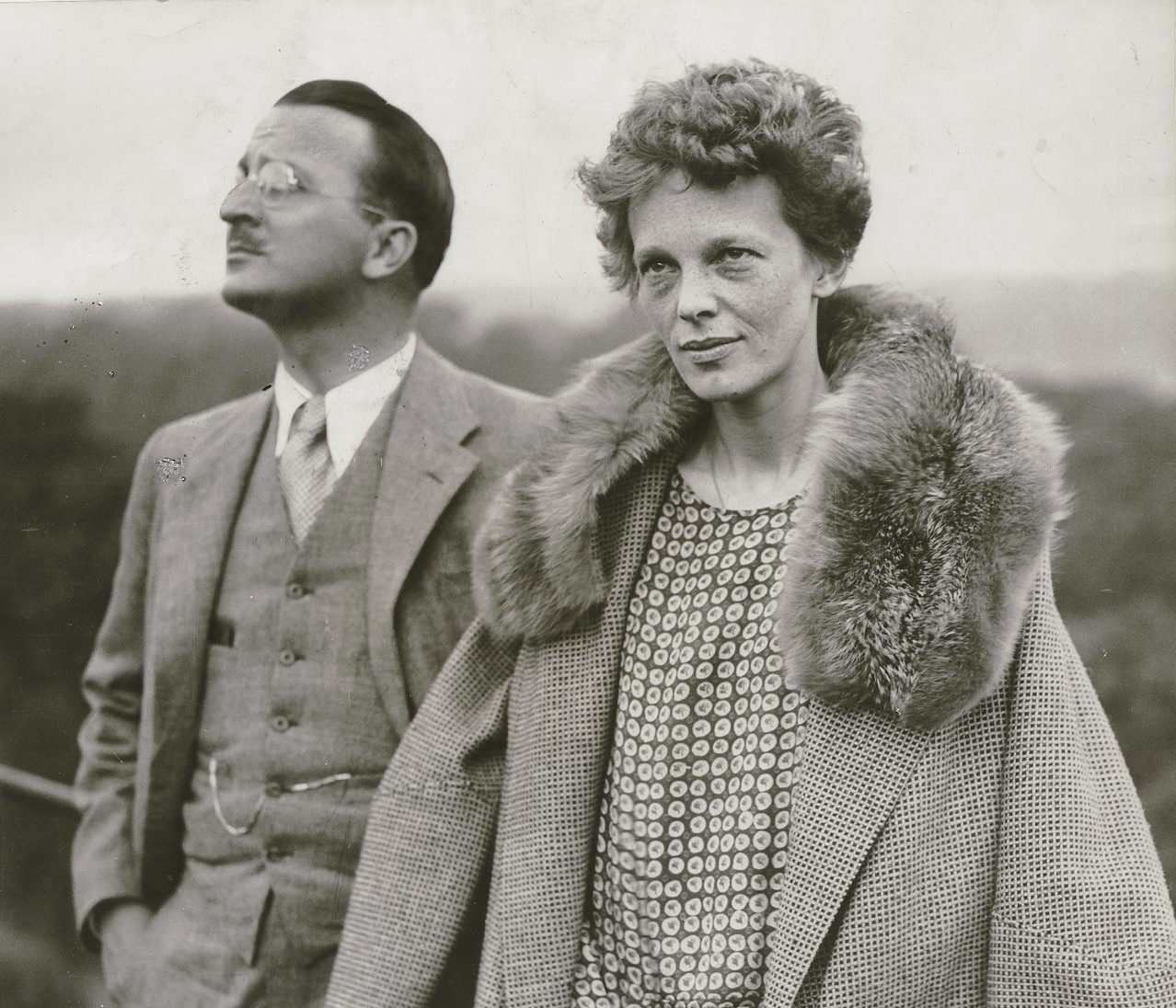 Amelia Earhart and husband George Putnam