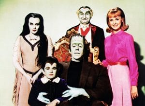 MUNSTER, GO HOME, from left, Yvonne De Carlo, Butch Patrick, Fred Gwynne, Al Lewis, Debbie Watson, 1