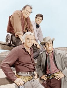 BONANZA, (clockwise, from top left): Dan Blocker, Michael Landon, Pernell Roberts, Lorne Greene