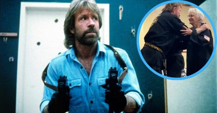 Chuck Norris and Carole Taylor, fifth degree black belt