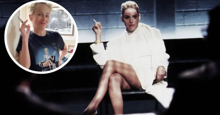 Sharon Stone then and now