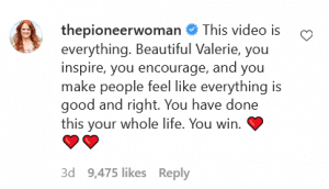 The Pioneer Woman herself Ree Drummond supported Valorie Bertinelli's stance against body shaming 