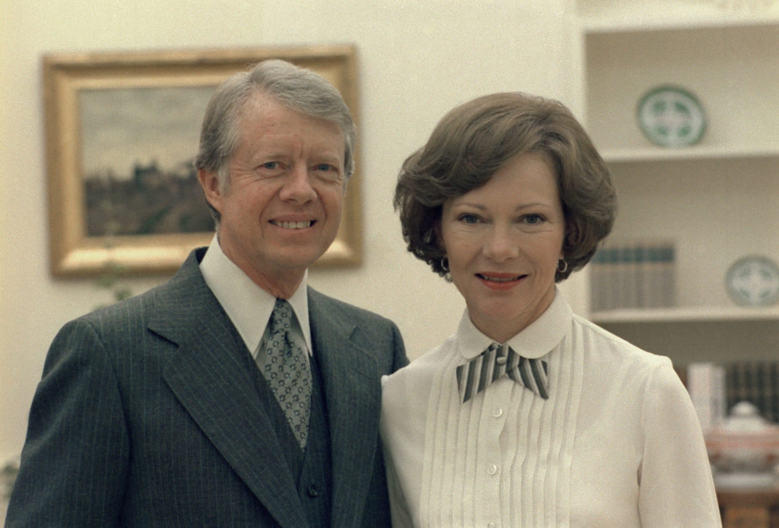 Rosalynn Carter and Jimmy Carter in the White House. Ca. 1977-1980