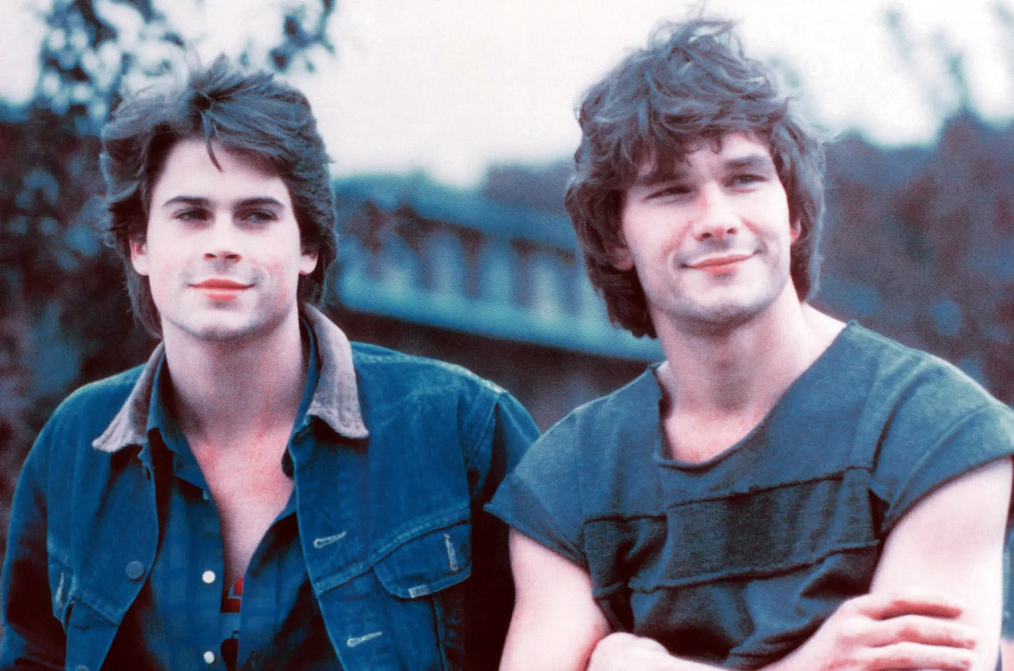 YOUNGBLOOD, from left: Rob Lowe, Patrick Swayze, 1986