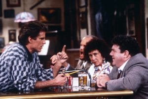 CHEERS, front, from left: Ted Danson