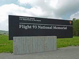 A memorial to Flight 93, a key point in the bike run