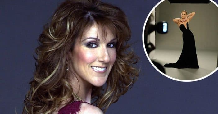 Celine Dion looks stunning in a black gown
