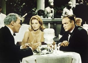 THE CHASE, from left: E.G. Marshall, Angie Dickinson, Marlon Brando