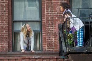 ANNIE, from left: Cameron Diaz, Nicolette Pierini (front), Quvenzhane Wallis