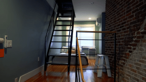 Many sets of stairs are needed to get to all the household basics
