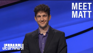 Matt Amodio, enjoying ongoing success on Jeopardy!