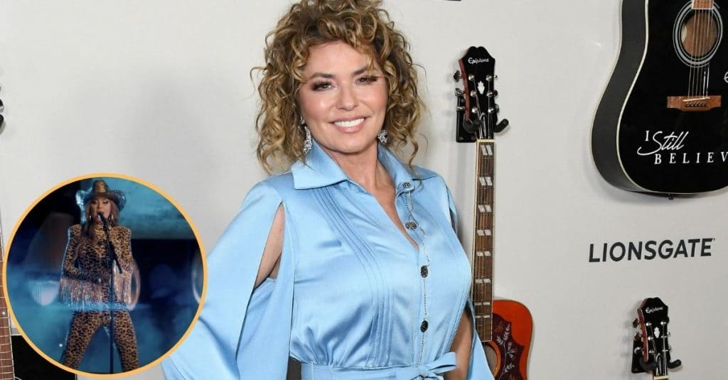 Shania Twain Stuns In Cheetah Print Bodysuit For Special Anniversary Clip