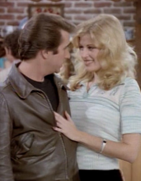 Henry Winkler and Morgan Hart fonzie angela happy days 