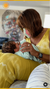 Gayle King and baby Luca