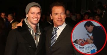 Patrick and his father Arnold Schwarzenegger