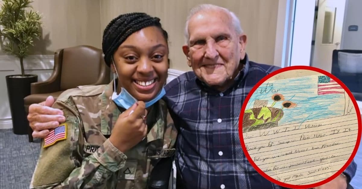 WWII Vet Finally Meets The Woman Whose Letter He Carried For 12 Years