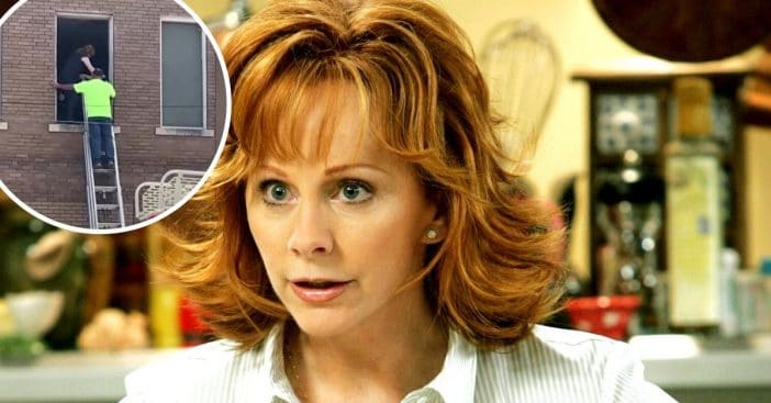 Reba McEntire rescued from building
