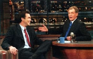 LATE SHOW WITH DAVID LETTERMAN, from left: Norm MacDonald, David Letterman