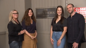 Trebek's wife Jean, son Matt, and daughters Emily and Nicky