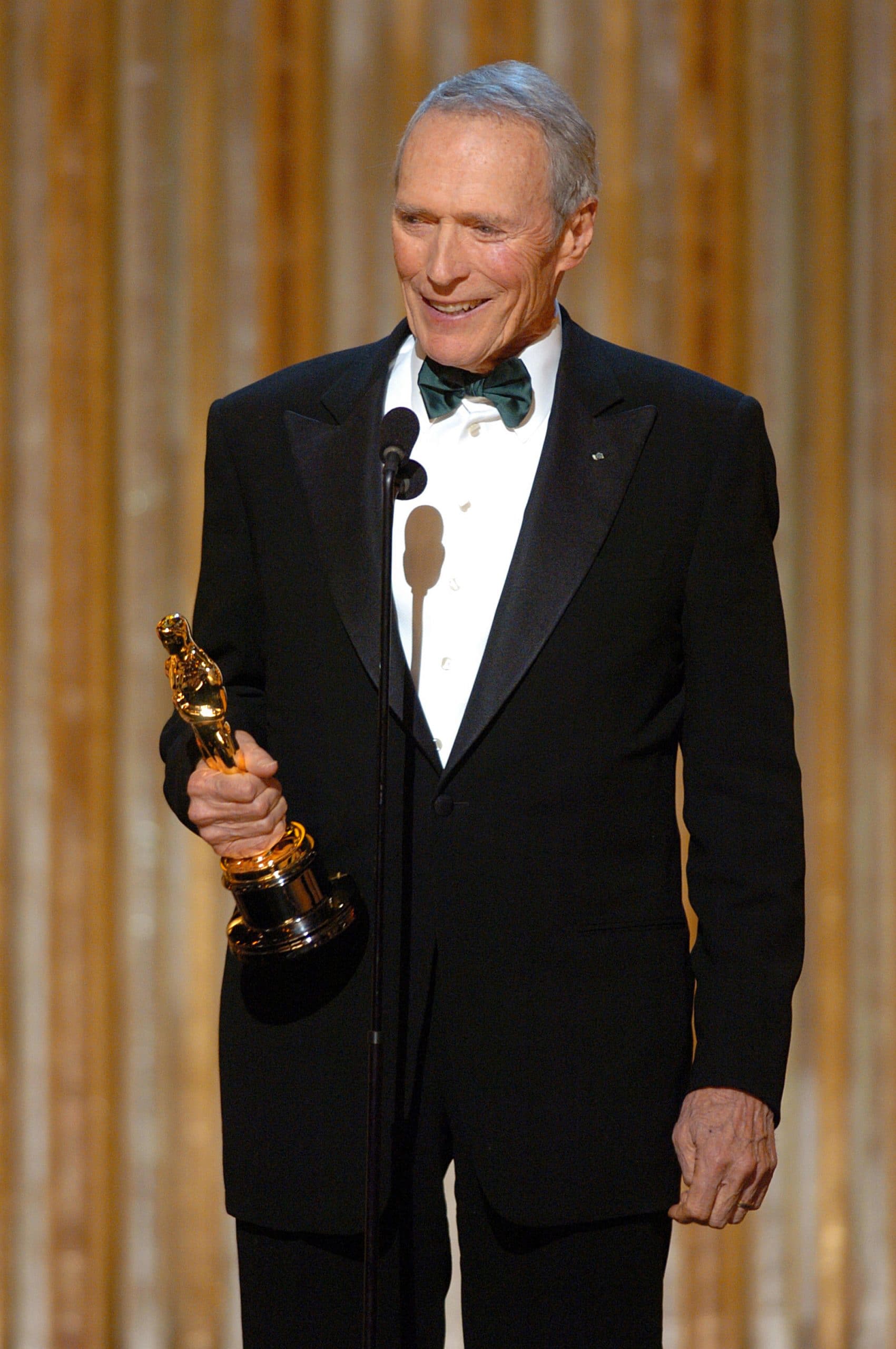 Clint Eastwood on stage at the 77th Annual Academy Awards, Los Angeles, CA, February 27, 2005