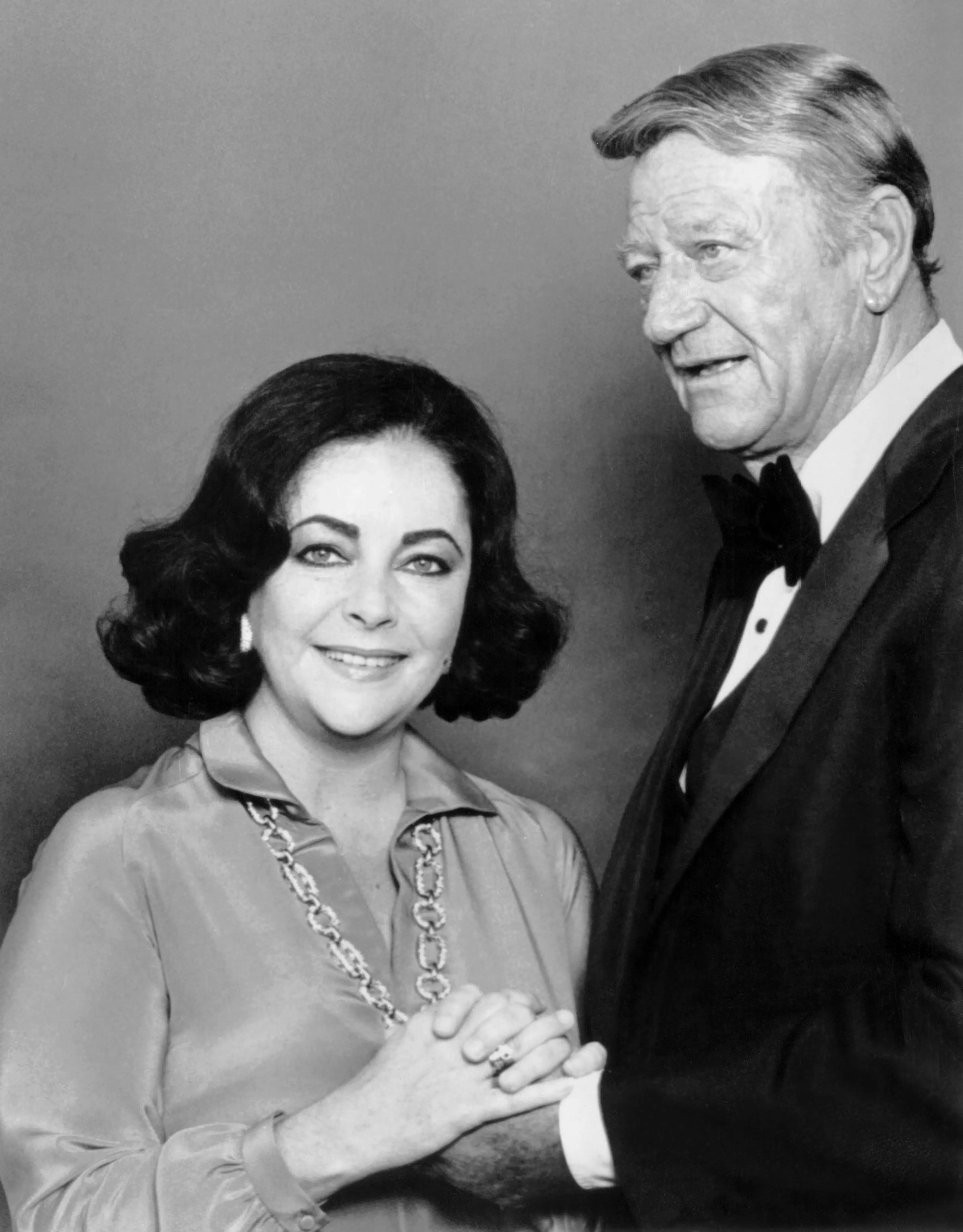 GENERAL ELECTRIC'S ALL-STAR ANNIVERSARY, from left, Elizabeth Taylor, John Wayne, aired September 29, 1978