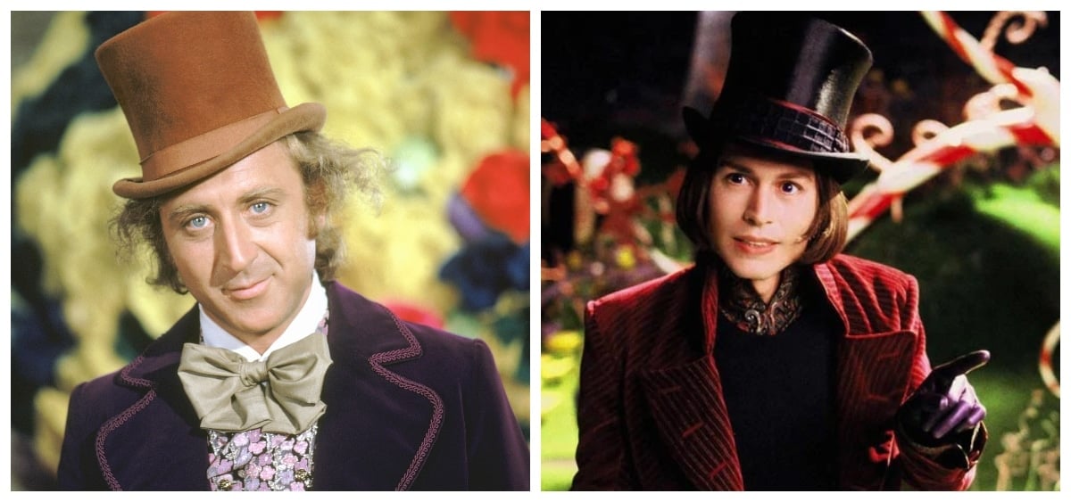 Gene Wilder, Johnny Depp as Willy Wonka