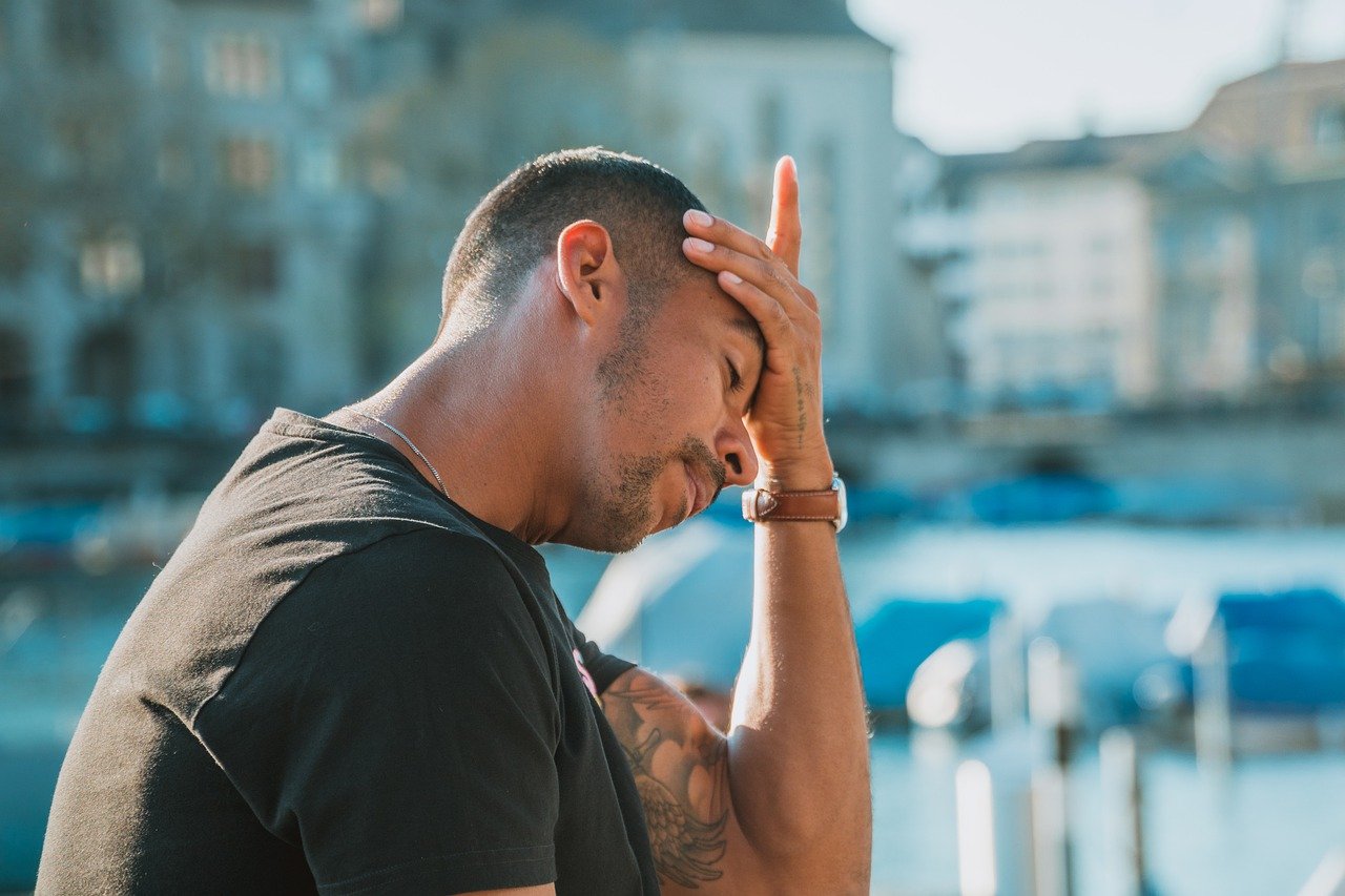 person looking overwhelmed stressed out 