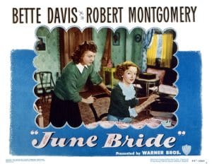 JUNE BRIDE, US lobbycard, from left: Betty Lynn, Bette Davis