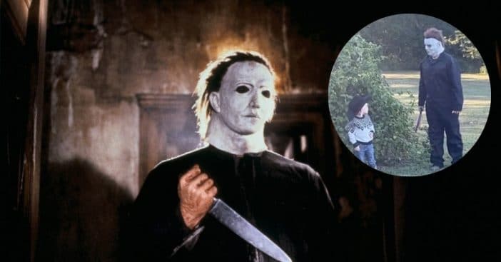 Michael Myers holds a knife