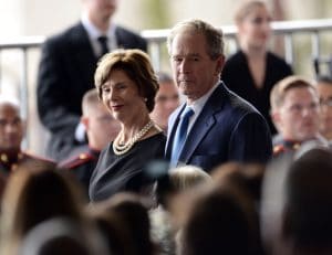 Proud grandparents of four, Laura and George W. Bush