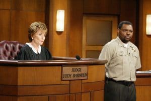 JUDGE JUDY, Judge Judy Sheindlin, bailiff Petri Hawkins-Byrd