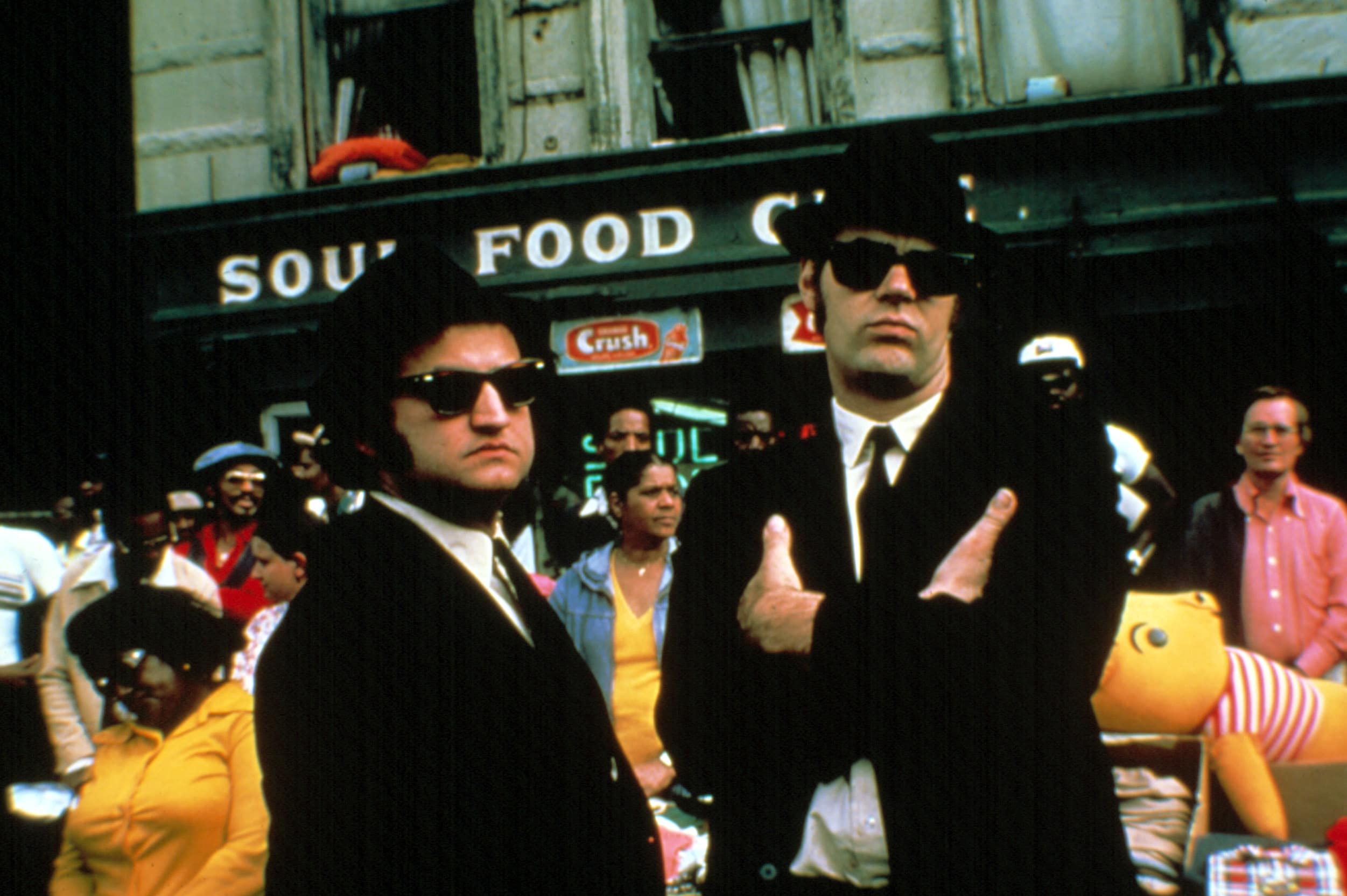 BLUES BROTHERS, John Belushi, Dan Aykroyd, 1980