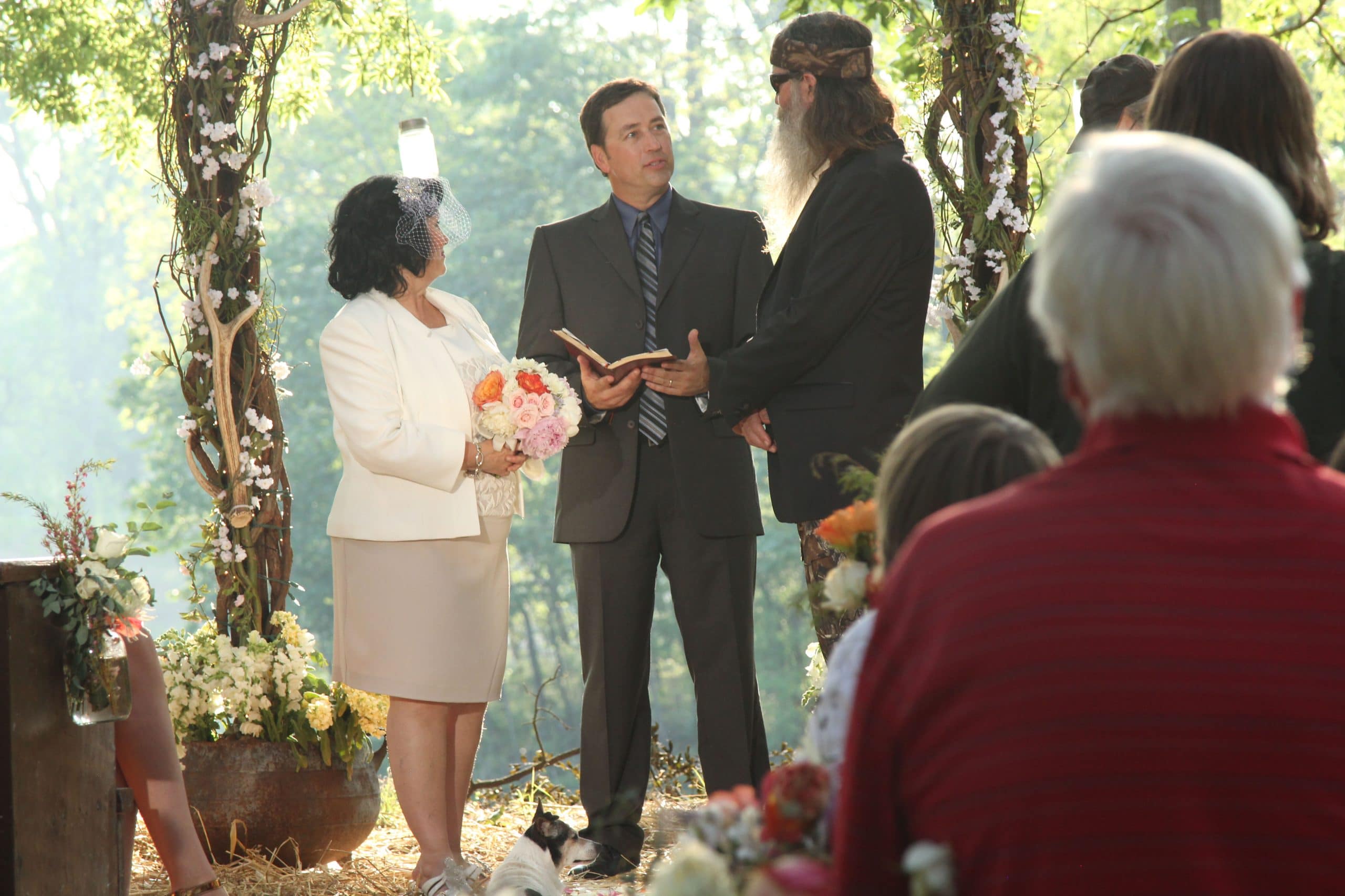 DUCK DYNASTY, Miss. Kay Robertson (left), Phil Robertson (right),