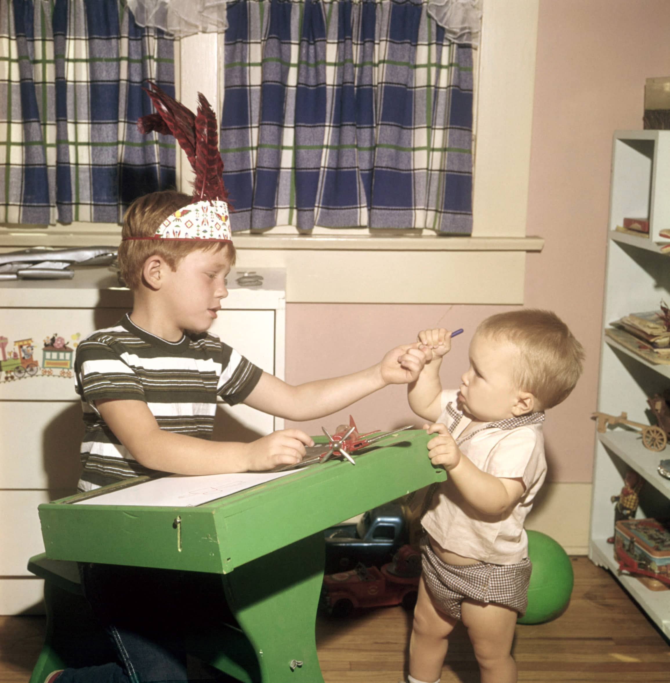 Ron Howard, with brother, Clint Howard, ca. 1960