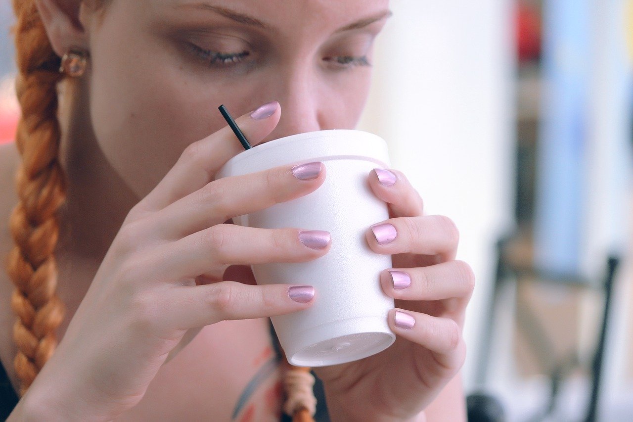 woman drinking tea